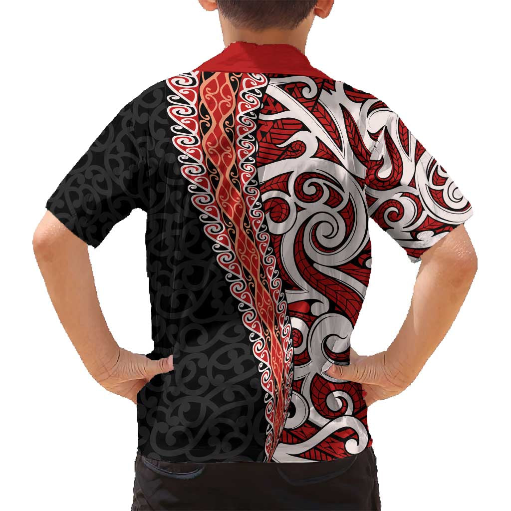 New Zealand Maori Stylized Koru Family Matching Long Sleeve Bodycon Dress and Hawaiian Shirt LT03