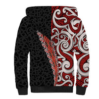 New Zealand Maori Stylized Koru Sherpa Hoodie LT03 - Polynesian Pride