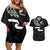 New Zealand Rugby Custom Couples Matching Off Shoulder Short Dress and Hawaiian Shirt The Champions Aotearoa