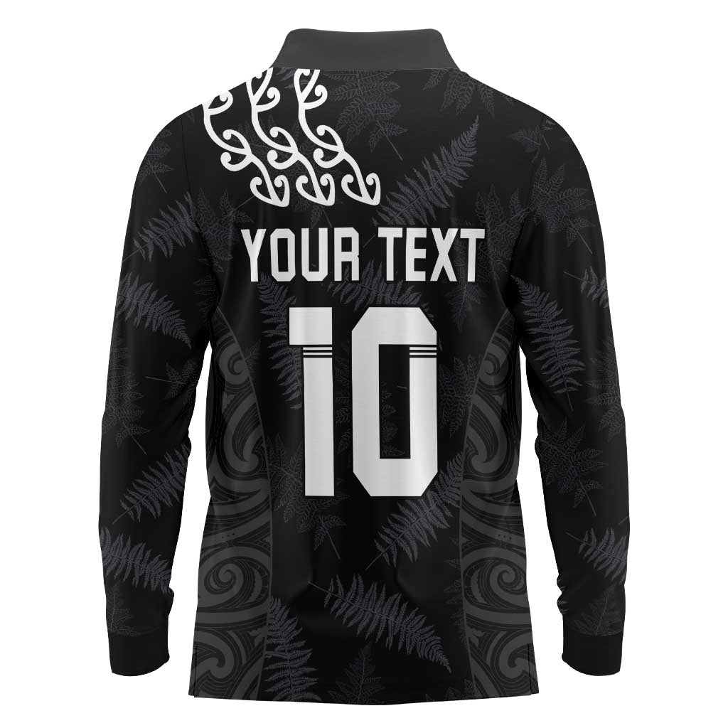 New Zealand Rugby Custom Long Sleeve Polo Shirt The Champions Aotearoa