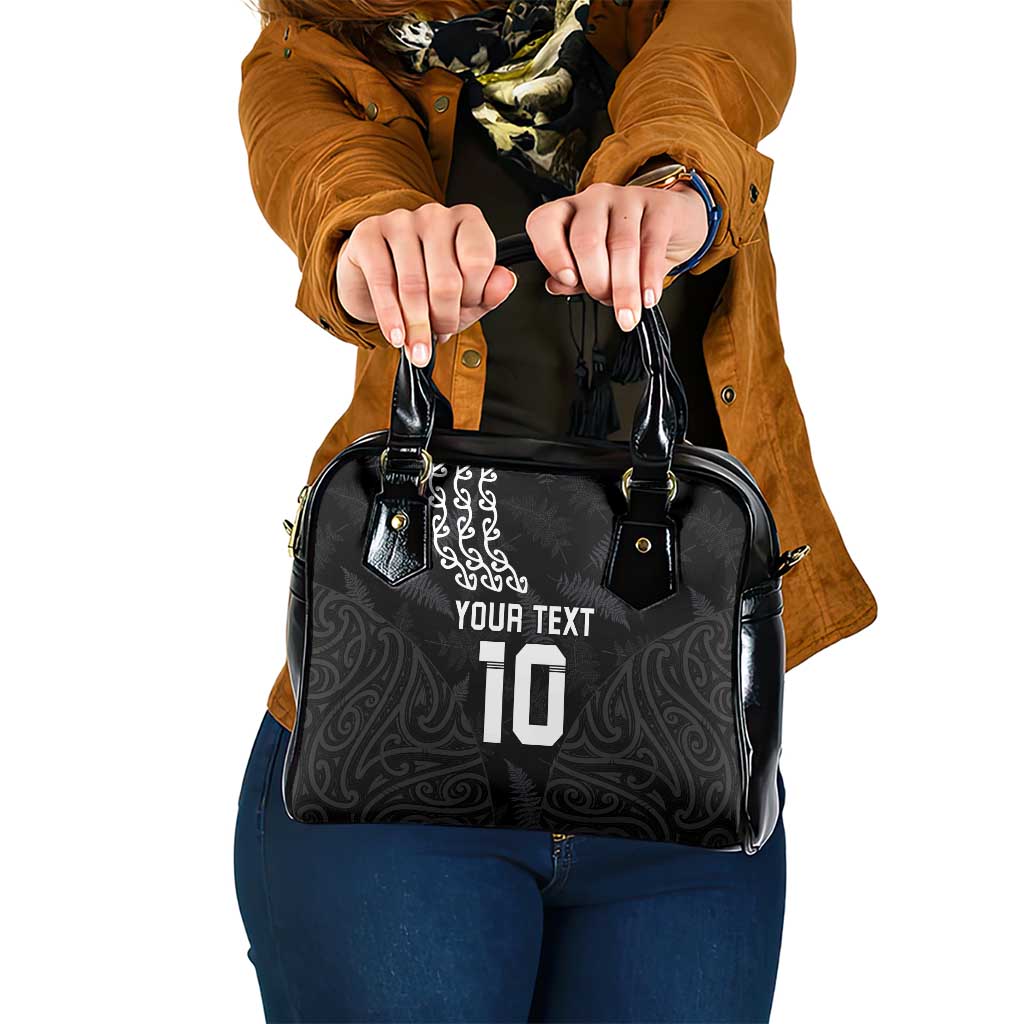 New Zealand Rugby Custom Shoulder Handbag The Champions Aotearoa LT03 One Size Black - Polynesian Pride