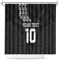 New Zealand Rugby Custom Shower Curtain The Champions Aotearoa LT03 Black - Polynesian Pride