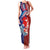 Hawaiian and Japanese Together Family Matching Tank Maxi Dress and Hawaiian Shirt The Whale and Koi Fish with Hinomaru and Lei