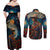 New Zealand Soldier ANZAC Day Couples Matching Off Shoulder Maxi Dress and Long Sleeve Button Shirt Silver Fern Starry Night Style LT03 - Polynesian Pride