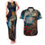 New Zealand Soldier ANZAC Day Couples Matching Tank Maxi Dress and Hawaiian Shirt Silver Fern Starry Night Style LT03 Blue - Polynesian Pride