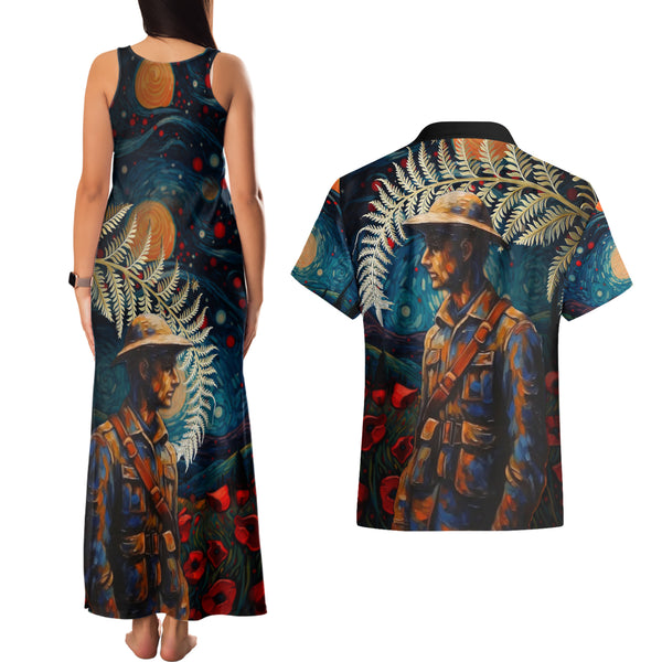 New Zealand Maori ANZAC Hawaiian Shirt Remembrance Soldier - Paua Shell LT8
