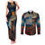 New Zealand Soldier ANZAC Day Couples Matching Tank Maxi Dress and Long Sleeve Button Shirt Silver Fern Starry Night Style LT03 Blue - Polynesian Pride