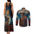 New Zealand Soldier ANZAC Day Couples Matching Tank Maxi Dress and Long Sleeve Button Shirt Silver Fern Starry Night Style LT03 - Polynesian Pride