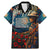 New Zealand Soldier ANZAC Day Family Matching Mermaid Dress and Hawaiian Shirt Silver Fern Starry Night Style LT03 Dad's Shirt - Short Sleeve Blue - Polynesian Pride