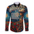 New Zealand Soldier ANZAC Day Long Sleeve Button Shirt Silver Fern Starry Night Style LT03 Unisex Blue - Polynesian Pride