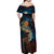 New Zealand Soldier ANZAC Day Off Shoulder Maxi Dress Silver Fern Starry Night Style LT03 - Polynesian Pride