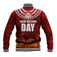 New Zealand ANZAC Waitangi Day Baseball Jacket Hei Tiki and Soldier LT03 - Polynesian Pride