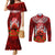 New Zealand ANZAC Waitangi Day Couples Matching Mermaid Dress and Long Sleeve Button Shirt Hei Tiki and Soldier LT03 Red - Polynesian Pride