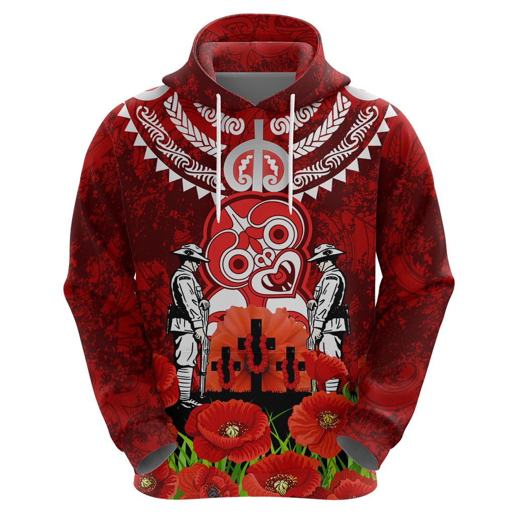 New Zealand ANZAC Waitangi Day Hoodie Hei Tiki and Soldier LT03 - Polynesian Pride