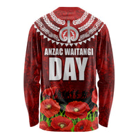 New Zealand ANZAC Waitangi Day Long Sleeve Shirt Hei Tiki and Soldier LT03 - Polynesian Pride