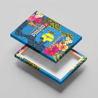 Palau Independence Day Canvas Wall Art 1st October 30th Anniversary Polynesian Jungle Flower