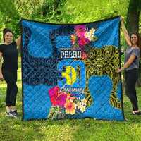 Palau Independence Day Quilt 1st October 30th Anniversary Polynesian Jungle Flower