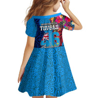 Tuvalu Independence Day Family Matching Tank Maxi Dress and Hawaiian Shirt 1st October 46th Anniversary Polynesian Jungle Flower LT03 - Polynesian Pride