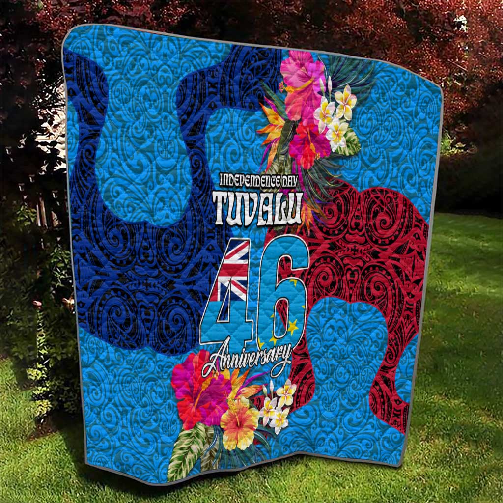 Tuvalu Independence Day Quilt 1st October 46th Anniversary Polynesian Jungle Flower LT03 - Polynesian Pride