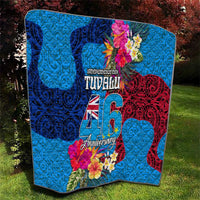 Tuvalu Independence Day Quilt 1st October 46th Anniversary Polynesian Jungle Flower LT03 - Polynesian Pride