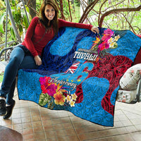 Tuvalu Independence Day Quilt 1st October 46th Anniversary Polynesian Jungle Flower LT03 - Polynesian Pride