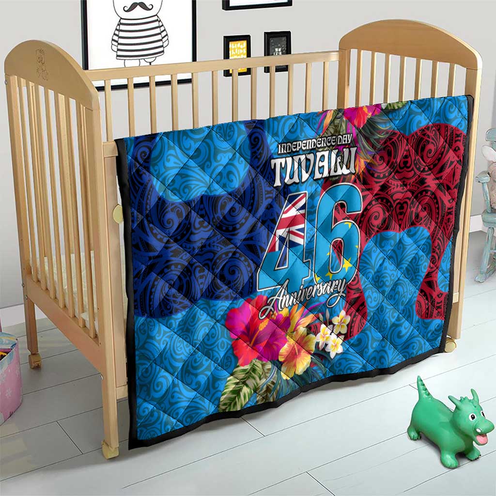 Tuvalu Independence Day Quilt 1st October 46th Anniversary Polynesian Jungle Flower LT03 - Polynesian Pride