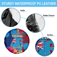 Tuvalu Independence Day Spare Tire Cover 1st October 46th Anniversary Polynesian Jungle Flower LT03 - Polynesian Pride