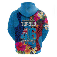 Tuvalu Independence Day Zip Hoodie 1st October 46th Anniversary Polynesian Jungle Flower LT03 - Polynesian Pride