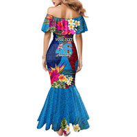Personalised Tuvalu Independence Day Mermaid Dress 1st October 46th Anniversary Polynesian Jungle Flower LT03 - Polynesian Pride