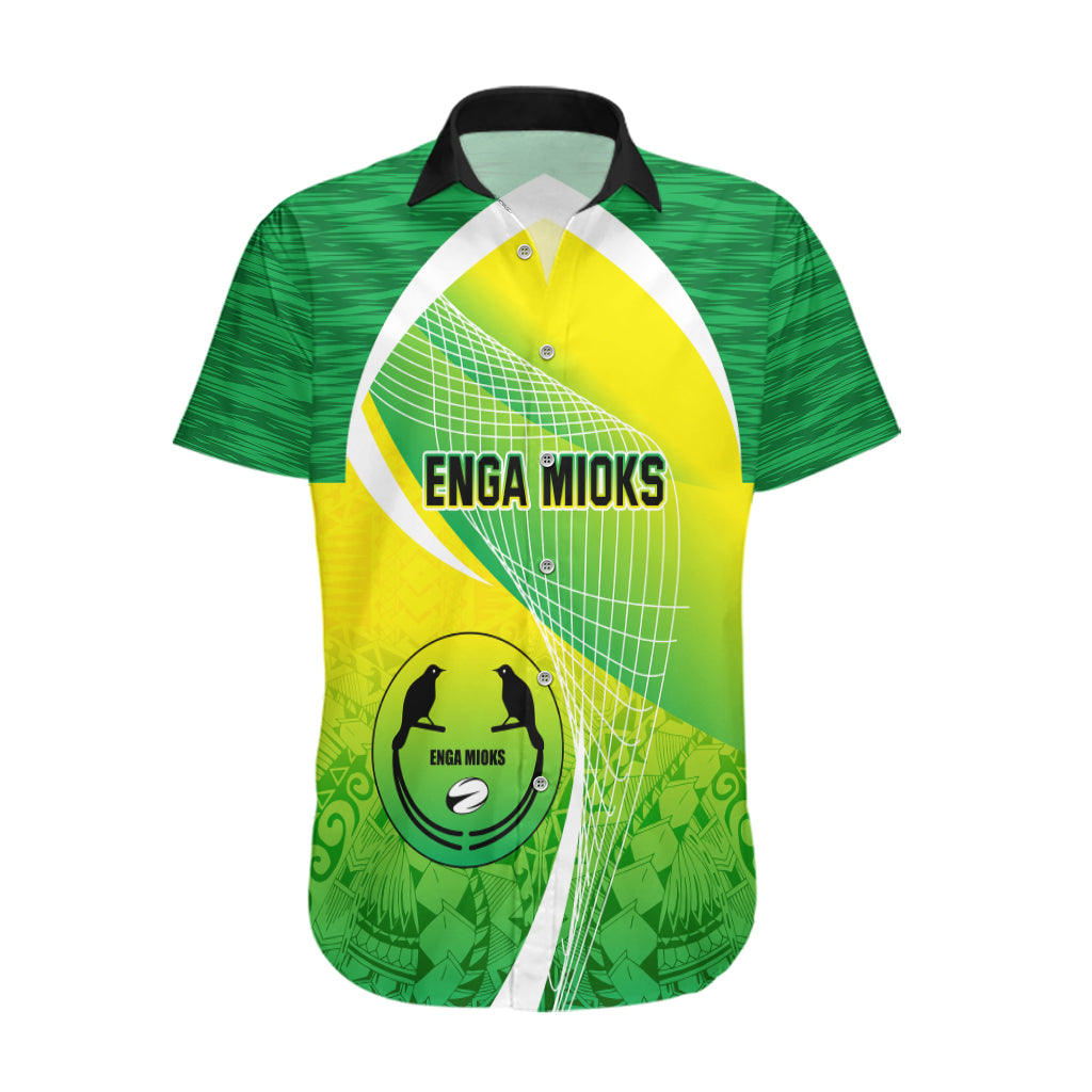 Enga Mioks Rugby Hawaiian Shirt Papua New Guinea Polynesian Tattoo LT03 Green - Polynesian Pride