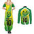 Custom Enga Mioks Rugby Couples Matching Summer Maxi Dress and Long Sleeve Button Shirts Papua New Guinea Polynesian Tattoo LT03 - Polynesian Pride