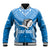 Gulf Isou Rugby Baseball Jacket Papua New Guinea Polynesian Tattoo LT03 Unisex Blue - Polynesian Pride