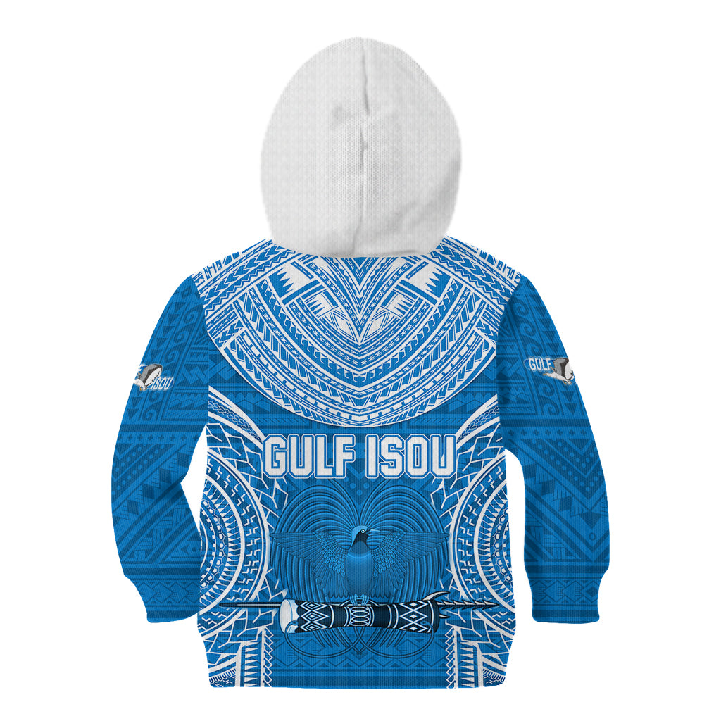 Gulf Isou Rugby Kid Hoodie Papua New Guinea Polynesian Tattoo LT03 - Polynesian Pride