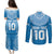 Custom Gulf Isou Rugby Couples Matching Puletasi Dress and Long Sleeve Button Shirts Papua New Guinea Polynesian Tattoo LT03 - Polynesian Pride