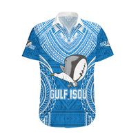 Custom Gulf Isou Rugby Hawaiian Shirt Papua New Guinea Polynesian Tattoo LT03 Blue - Polynesian Pride