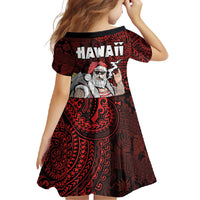 Hawaii Aloha Santa Claus Funny Polynesian Tattoo Family Matching Tank Maxi Dress and Hawaiian Shirt Red Color LT03 - Polynesian Pride