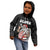 Hawaii Aloha Santa Claus Funny Polynesian Tattoo Kid Hoodie Black Color