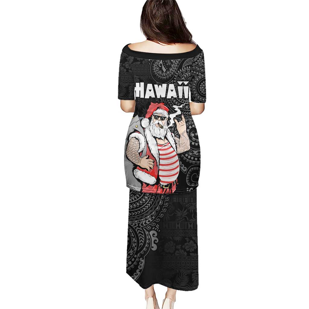 Hawaii Aloha Santa Claus Funny Polynesian Tattoo Puletasi Black Color LT03 - Polynesian Pride