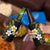 Hawaiian Hibiscus and Plumeria Polynesian Tribal Tattoo 4 in 1 Can Cooler Tumbler Reggae Color