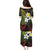Hawaiian Hibiscus and Plumeria Polynesian Tribal Tattoo Puletasi Reggae Color