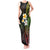 Hawaiian Hibiscus and Plumeria Polynesian Tribal Tattoo Tank Maxi Dress Reggae Color