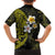 Hawaiian Hibiscus and Plumeria Polynesian Tribal Tattoo Kid Hawaiian Shirt Yellow Color