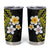 Hawaiian Hibiscus and Plumeria Polynesian Tribal Tattoo Tumbler Cup Yellow Color