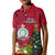 Niue Christmas Kid Polo Shirt Coat of Arms and Polynesian Tattoo Xmas Element Christmas Red Vibe LT03 Kid Red - Polynesian Pride