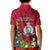 Niue Christmas Kid Polo Shirt Coat of Arms and Polynesian Tattoo Xmas Element Christmas Red Vibe LT03 - Polynesian Pride