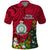 Niue Christmas Polo Shirt Coat of Arms and Polynesian Tattoo Xmas Element Christmas Red Vibe LT03 Red - Polynesian Pride