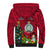 Niue Christmas Sherpa Hoodie Coat of Arms and Polynesian Tattoo Xmas Element Christmas Red Vibe LT03 - Polynesian Pride