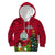 Personalised Niue Christmas Kid Hoodie Coat of Arms and Polynesian Tattoo Xmas Element Christmas Red Vibe LT03 Hoodie Red - Polynesian Pride