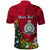 Personalised Niue Christmas Polo Shirt Coat of Arms and Polynesian Tattoo Xmas Element Christmas Red Vibe LT03 - Polynesian Pride