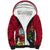 Personalised Niue Christmas Sherpa Hoodie Coat of Arms and Polynesian Tattoo Xmas Element Christmas Red Vibe LT03 Unisex Red - Polynesian Pride